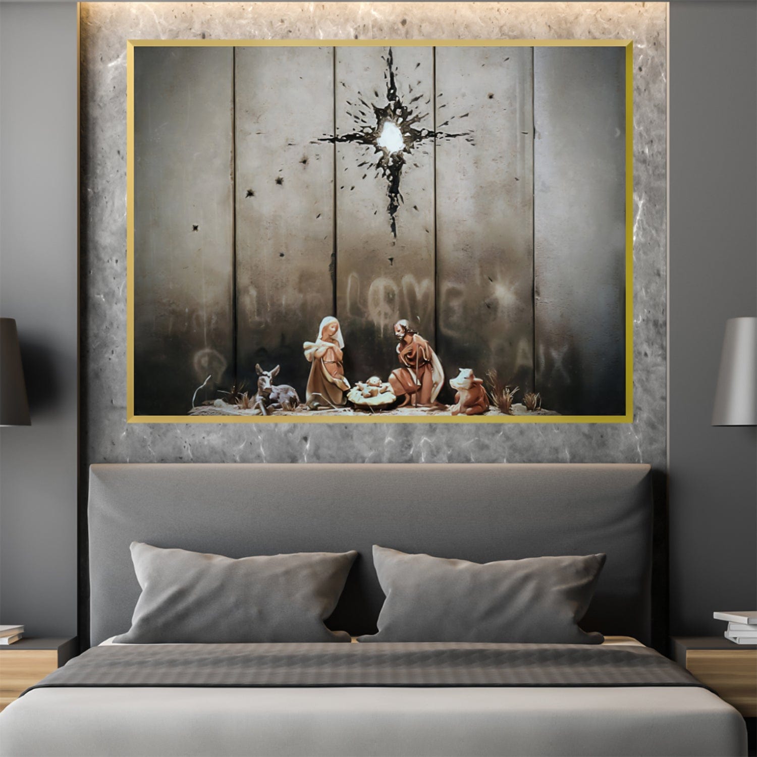 Toile Banksy Cicatrice de Bethléem