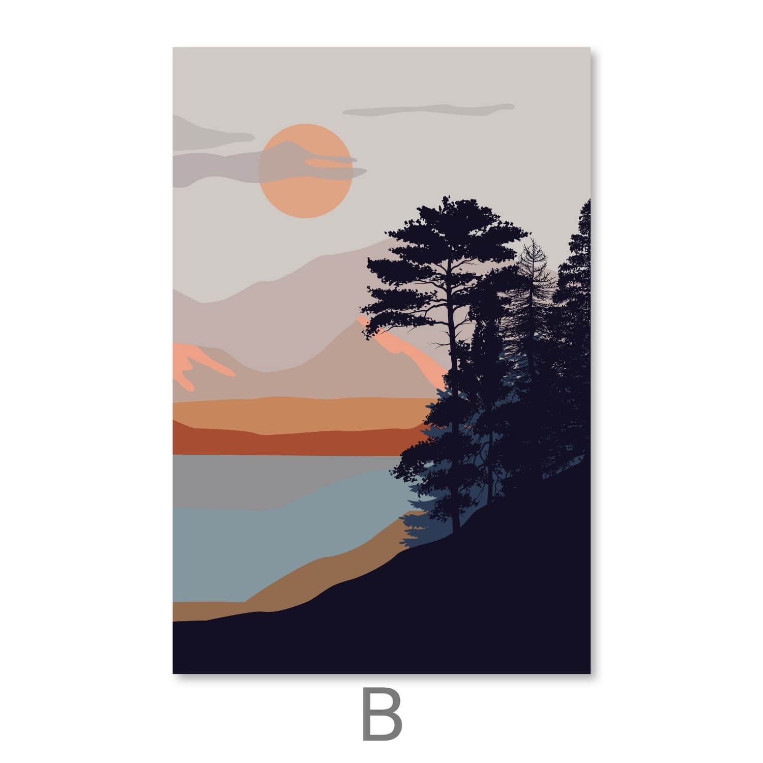 Toile avec vue sur le lac