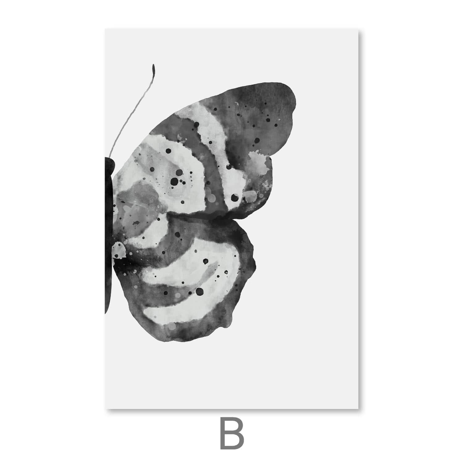 Toile Papillon Nuances Noir