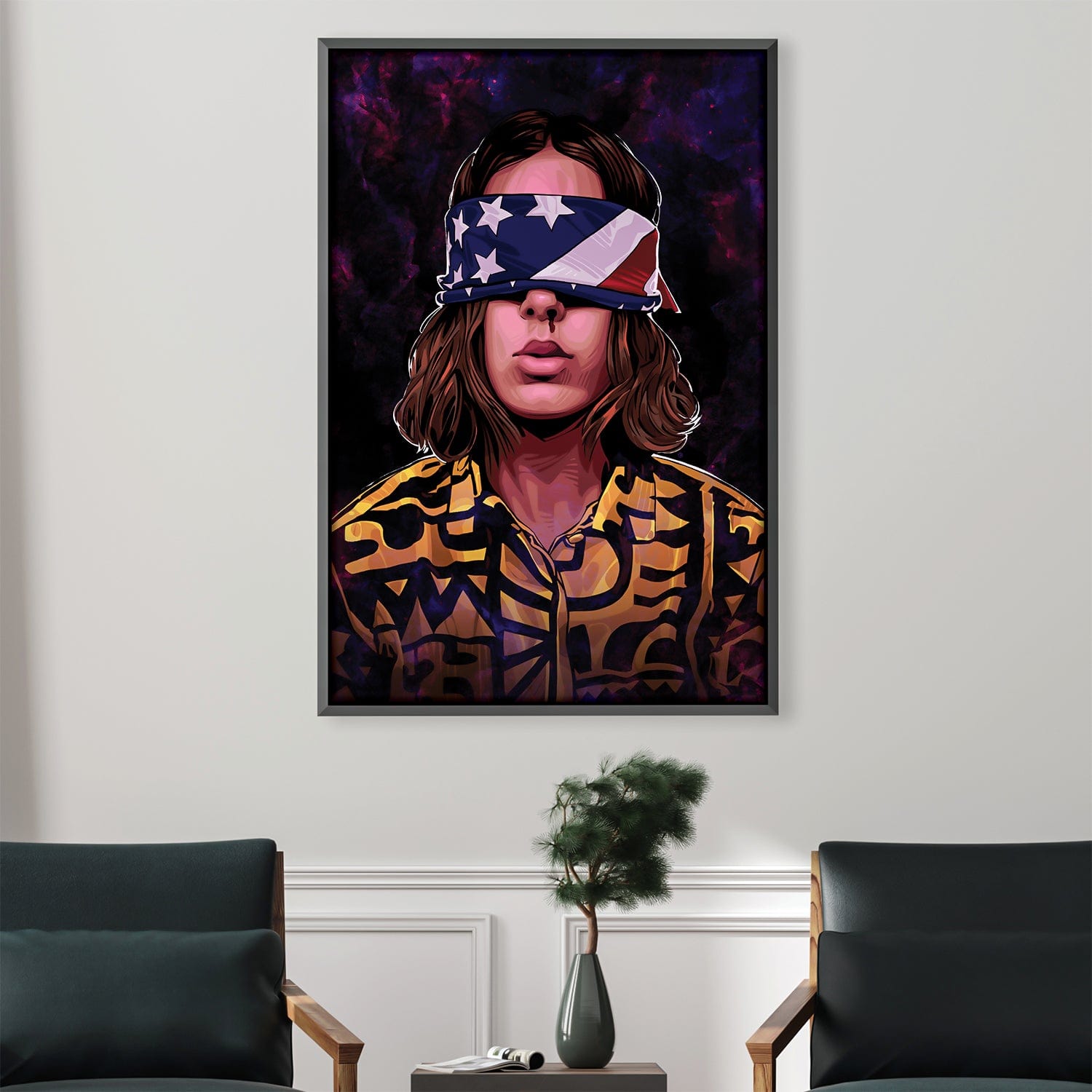 Toile avec les yeux bandés de Stranger Things