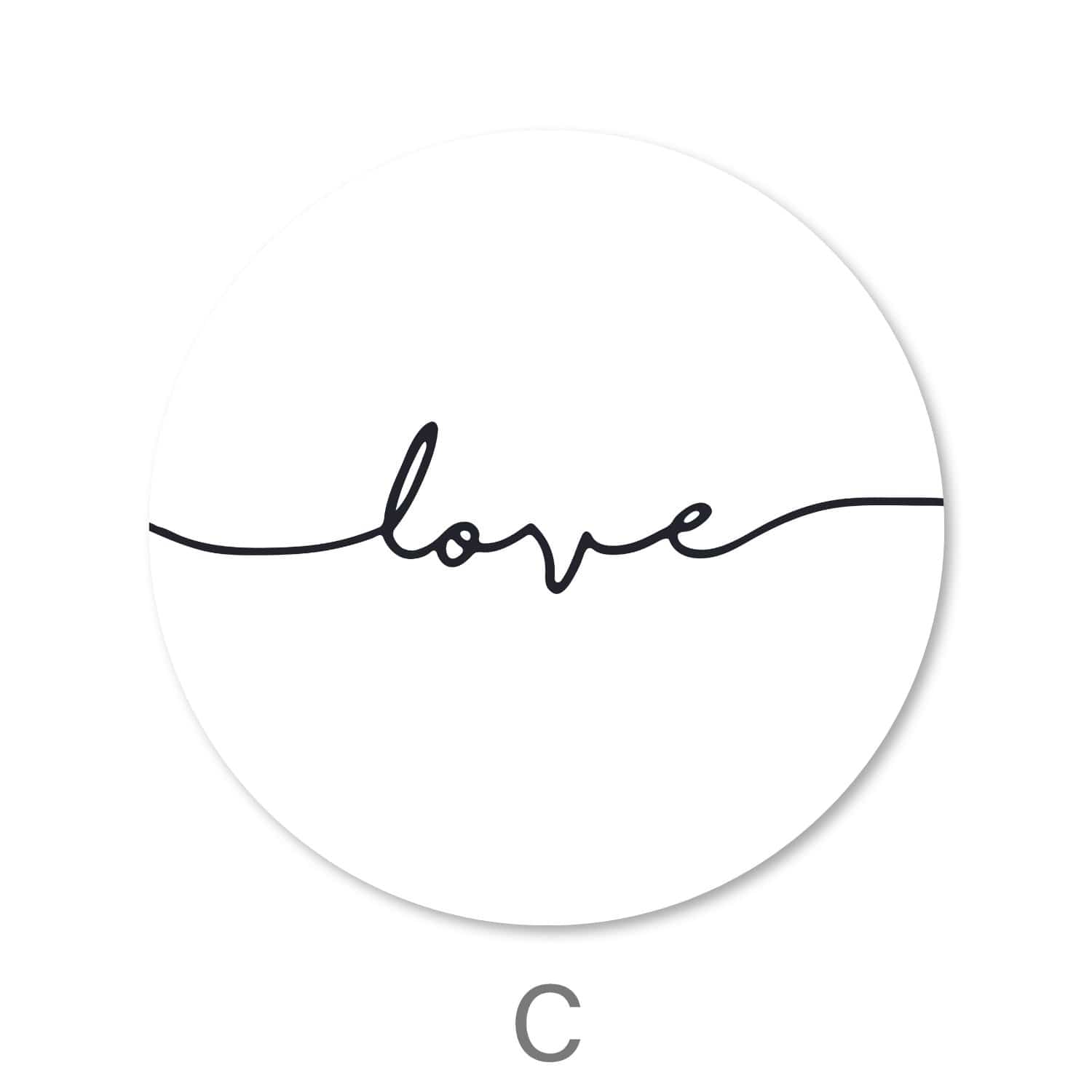 Toile Live Laugh Love - Cercle