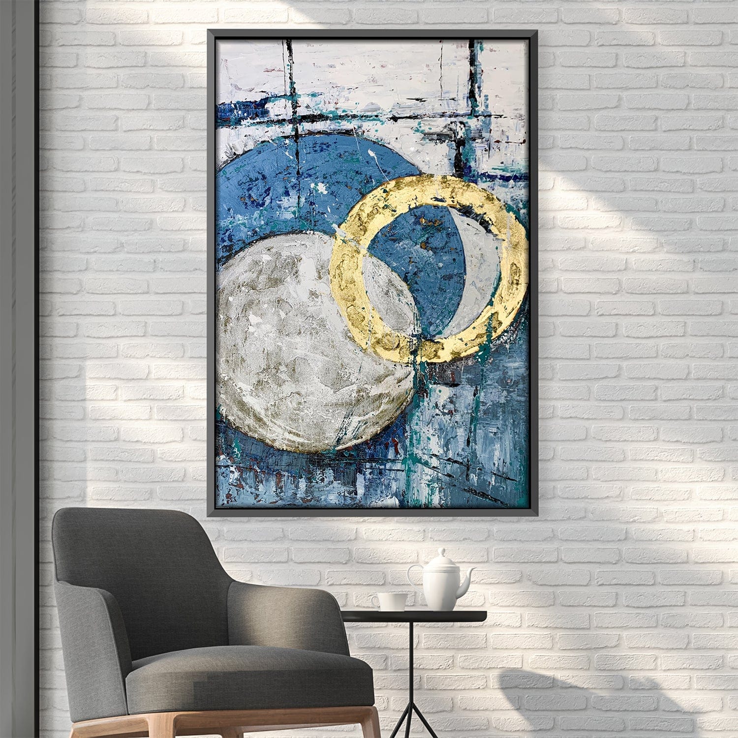 Roues de peinture à l’huile abstraite