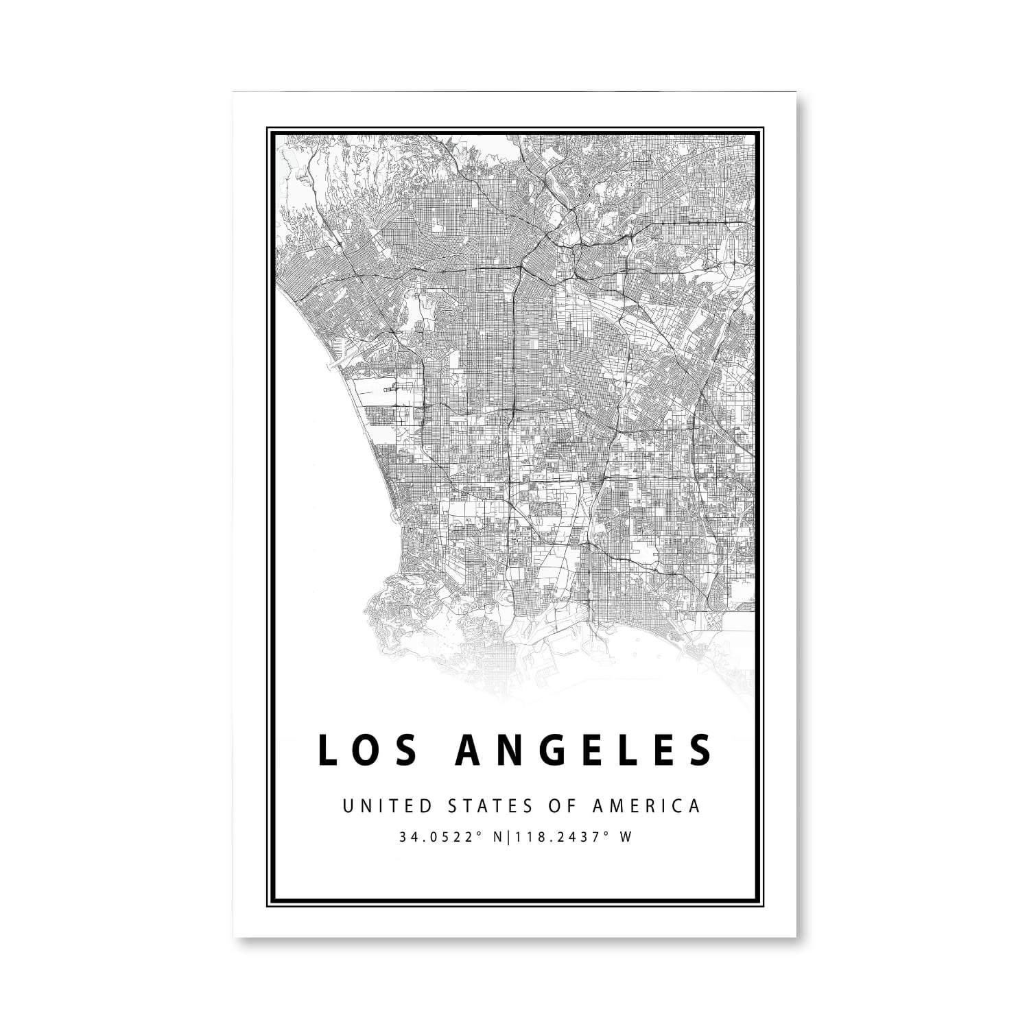 Toile carte blanche de Los Angeles