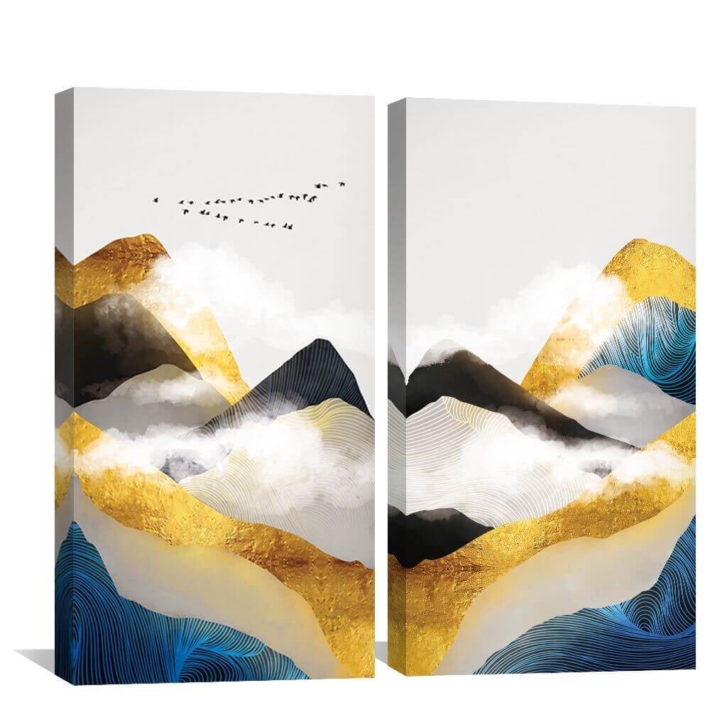 Toile de montagne brumeuse
