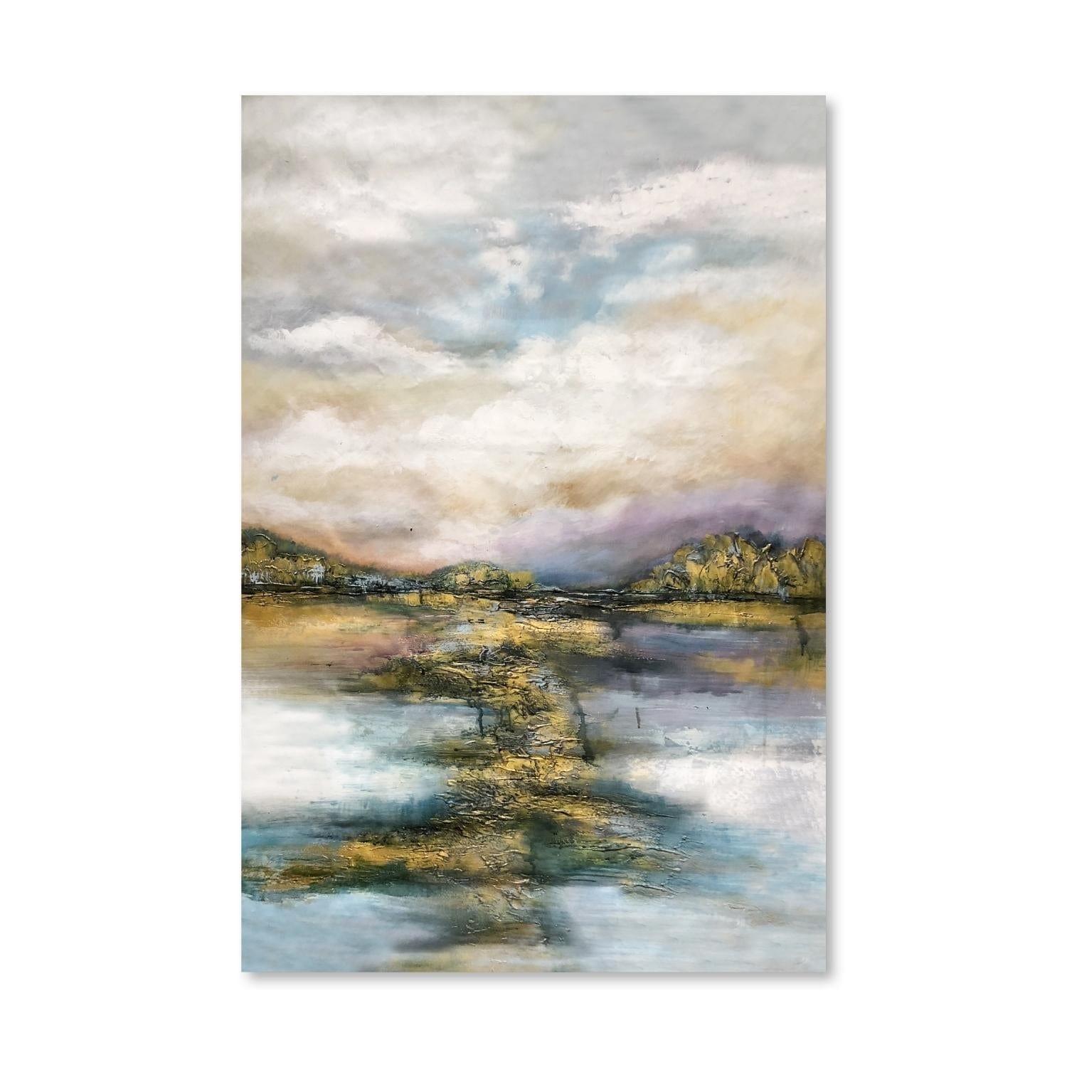Peinture à l’huile de chemins fluviaux