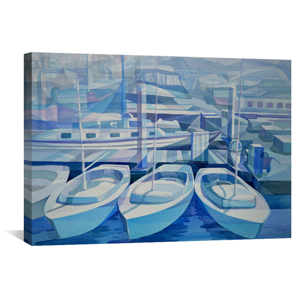 Marina en toile bleue