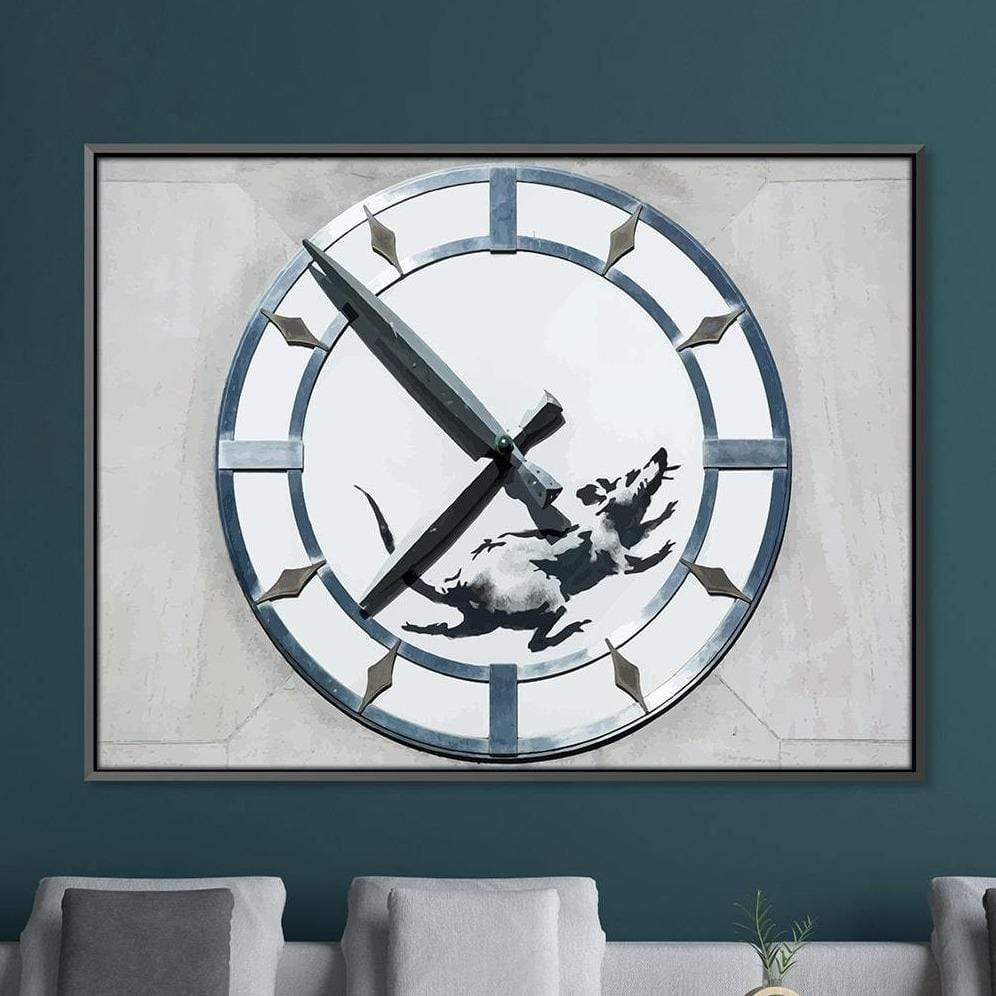 Banksy New York Horloge Rat Toile