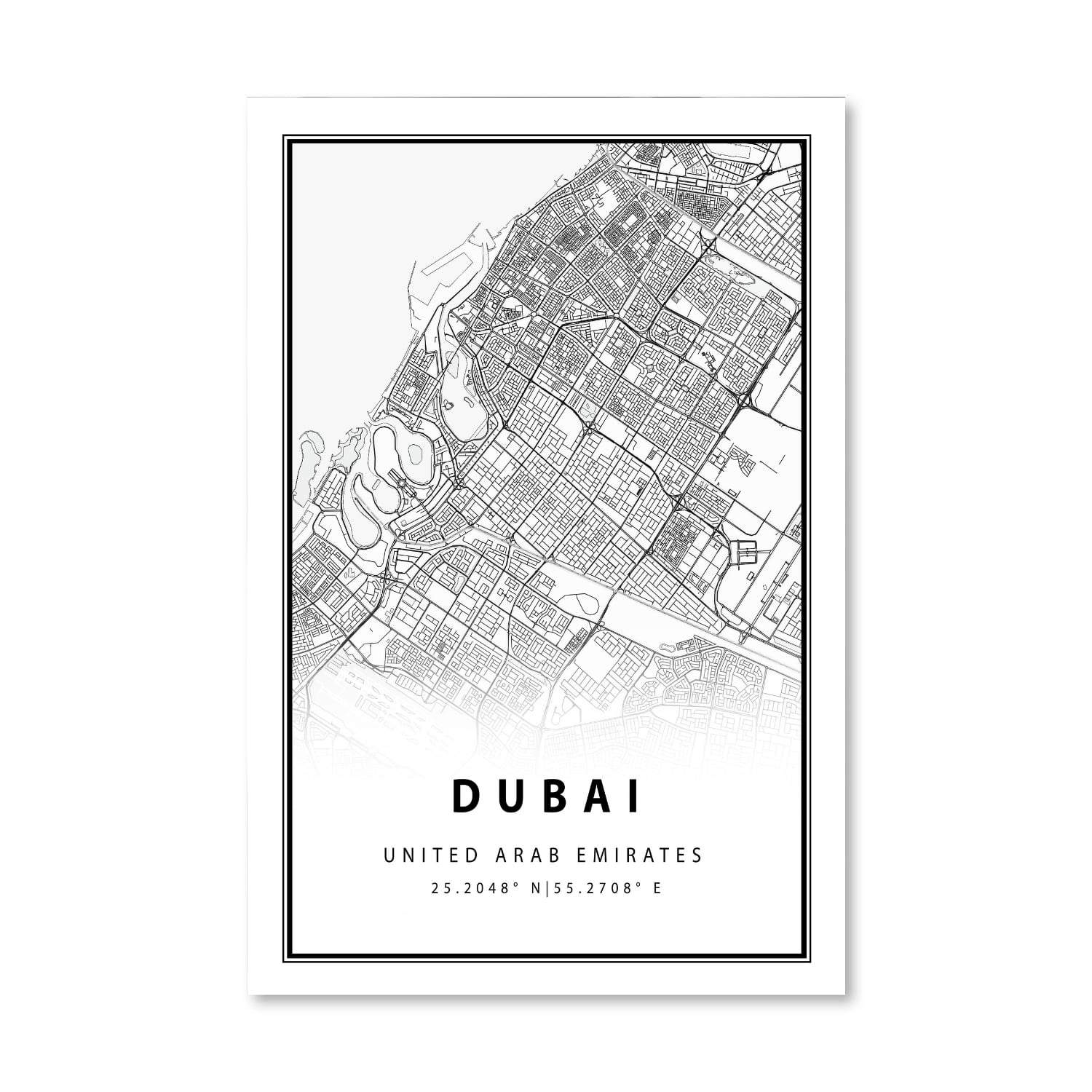 Toile carte blanche de Dubaï