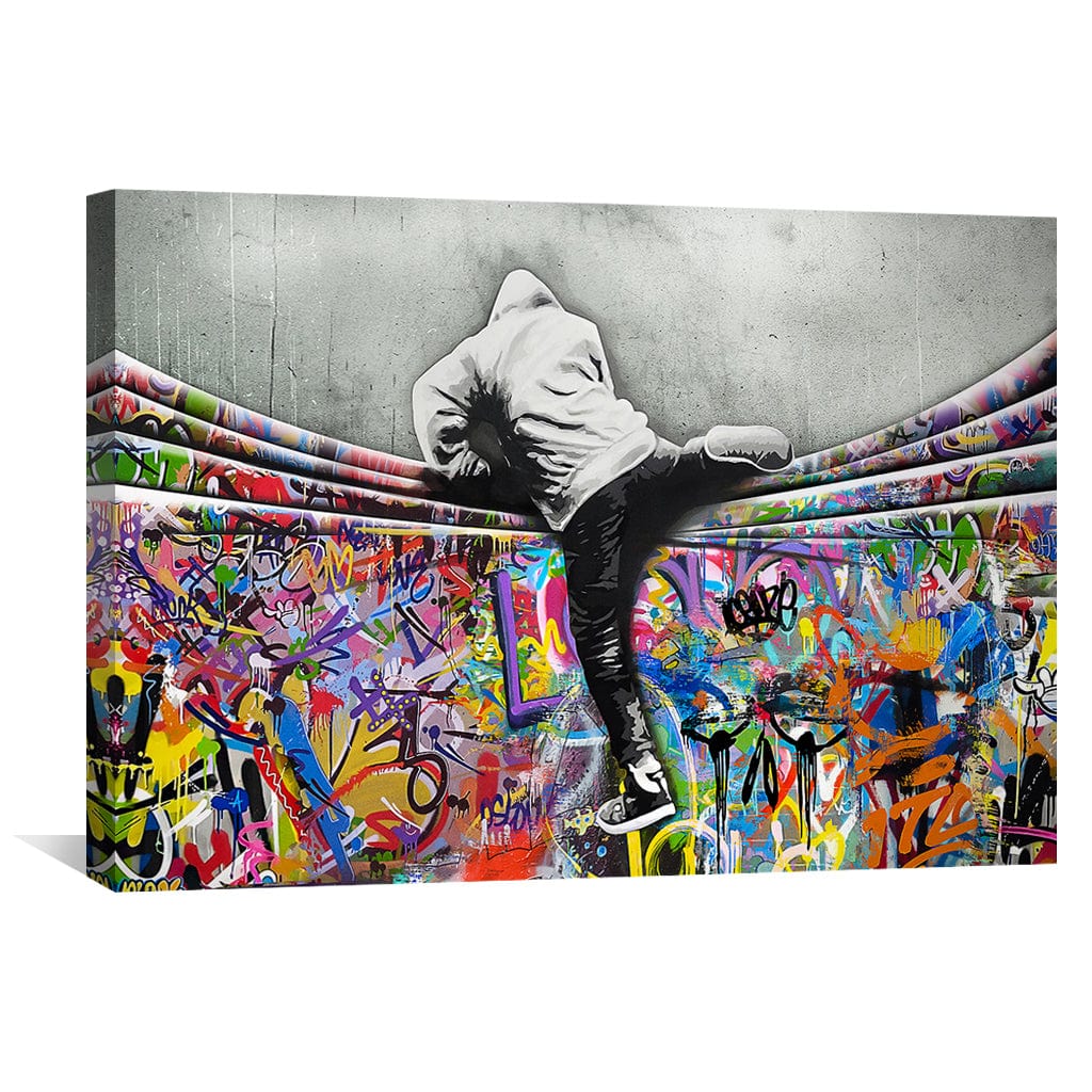 Au-dessus de la toile de rideau Graffiti
