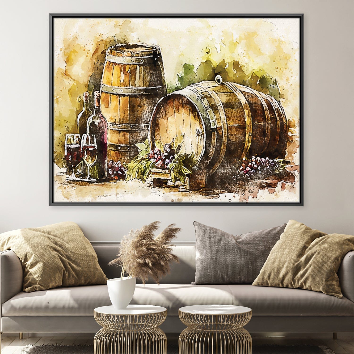 Toile de vin rustique
