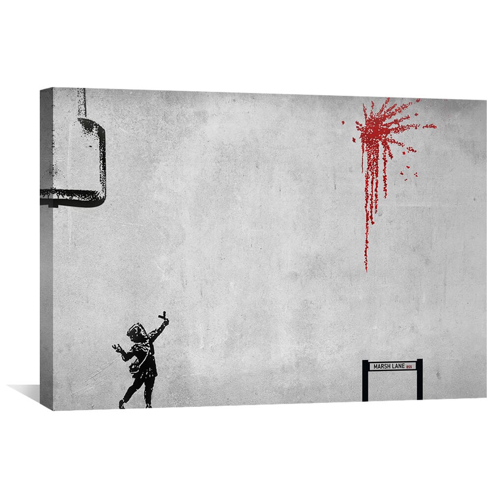 Toile de Banksy pour la Saint-Valentin