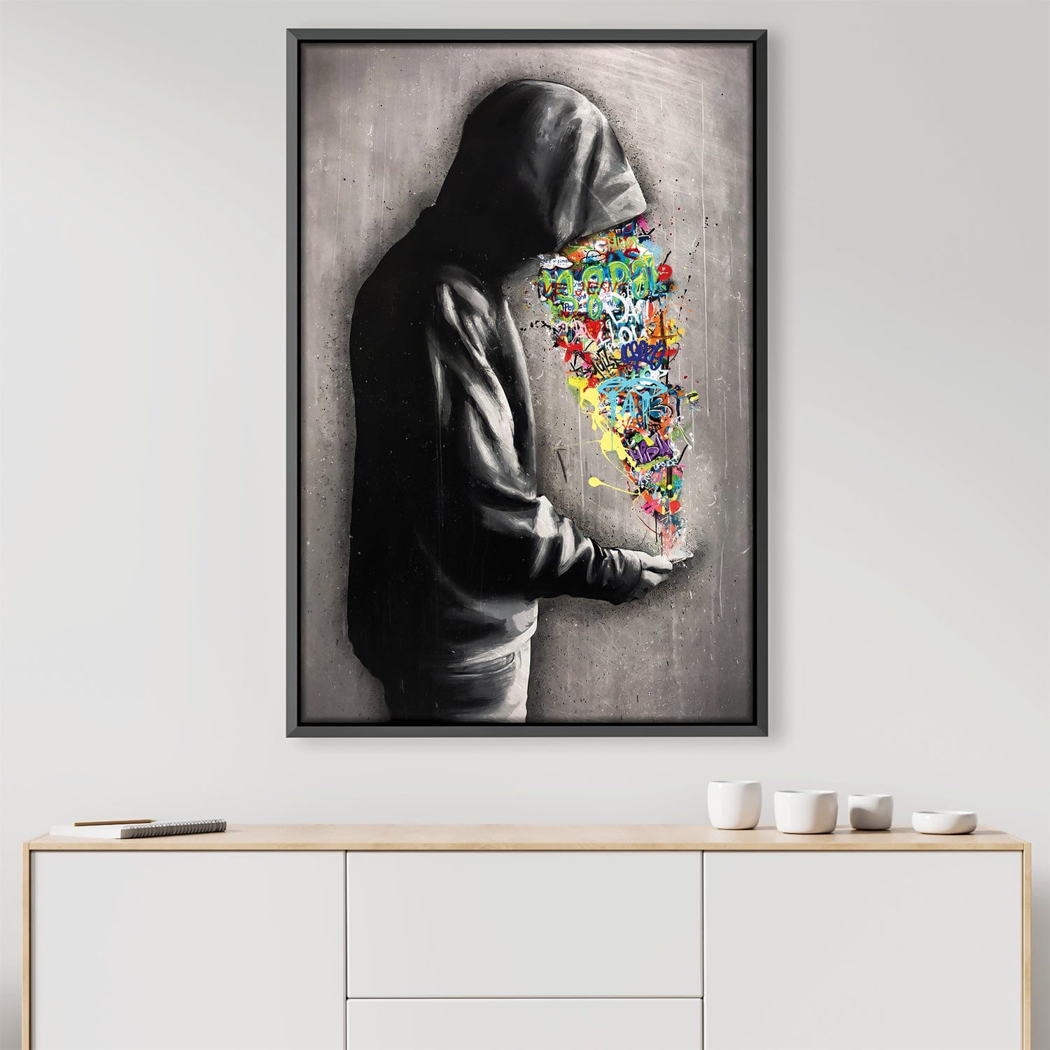 Toile Graffiti Bruit Blanc