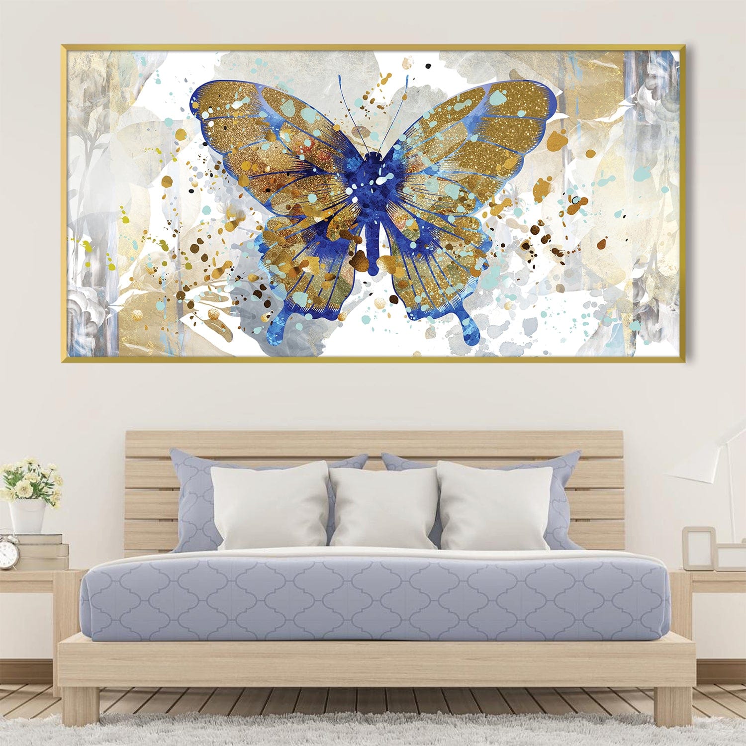 Toile abstraite papillon