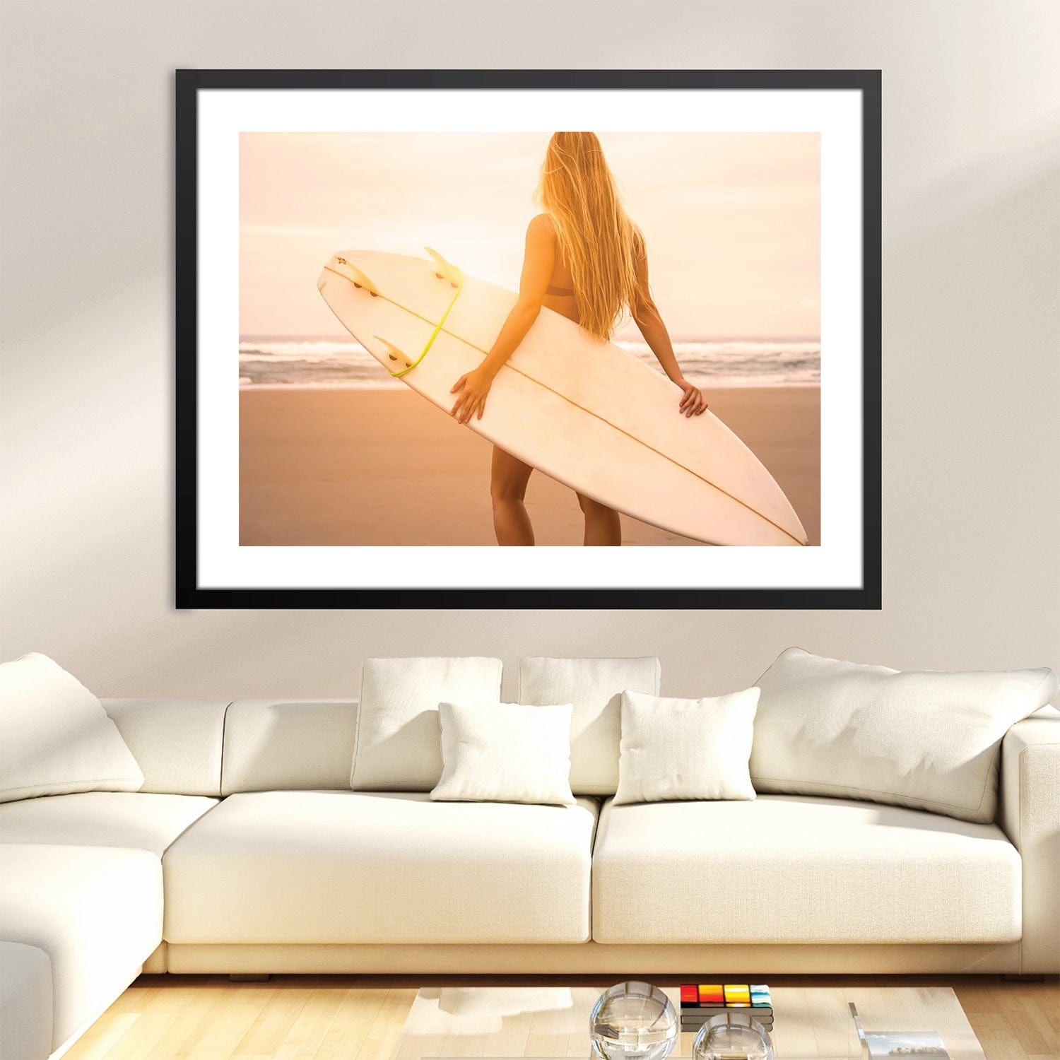 Surfer-Mädchen-Druck