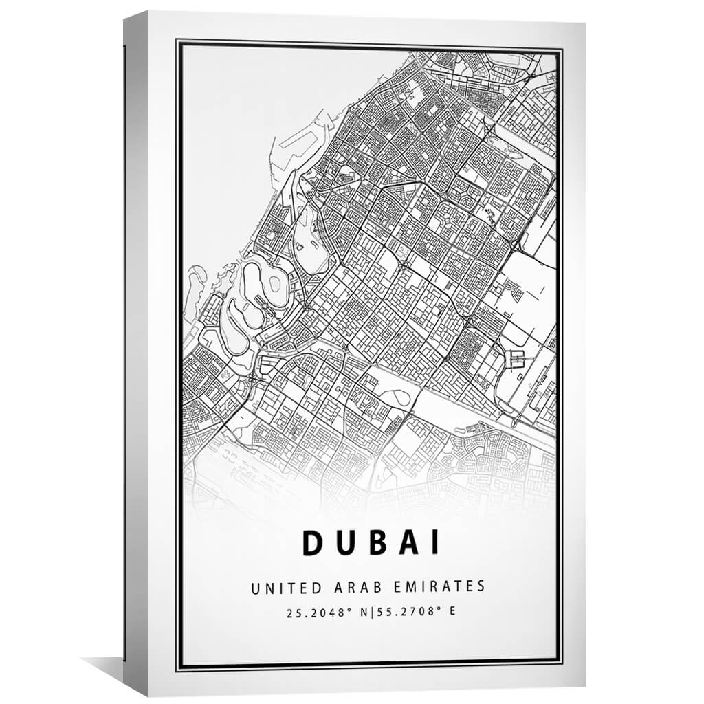 Toile carte blanche de Dubaï