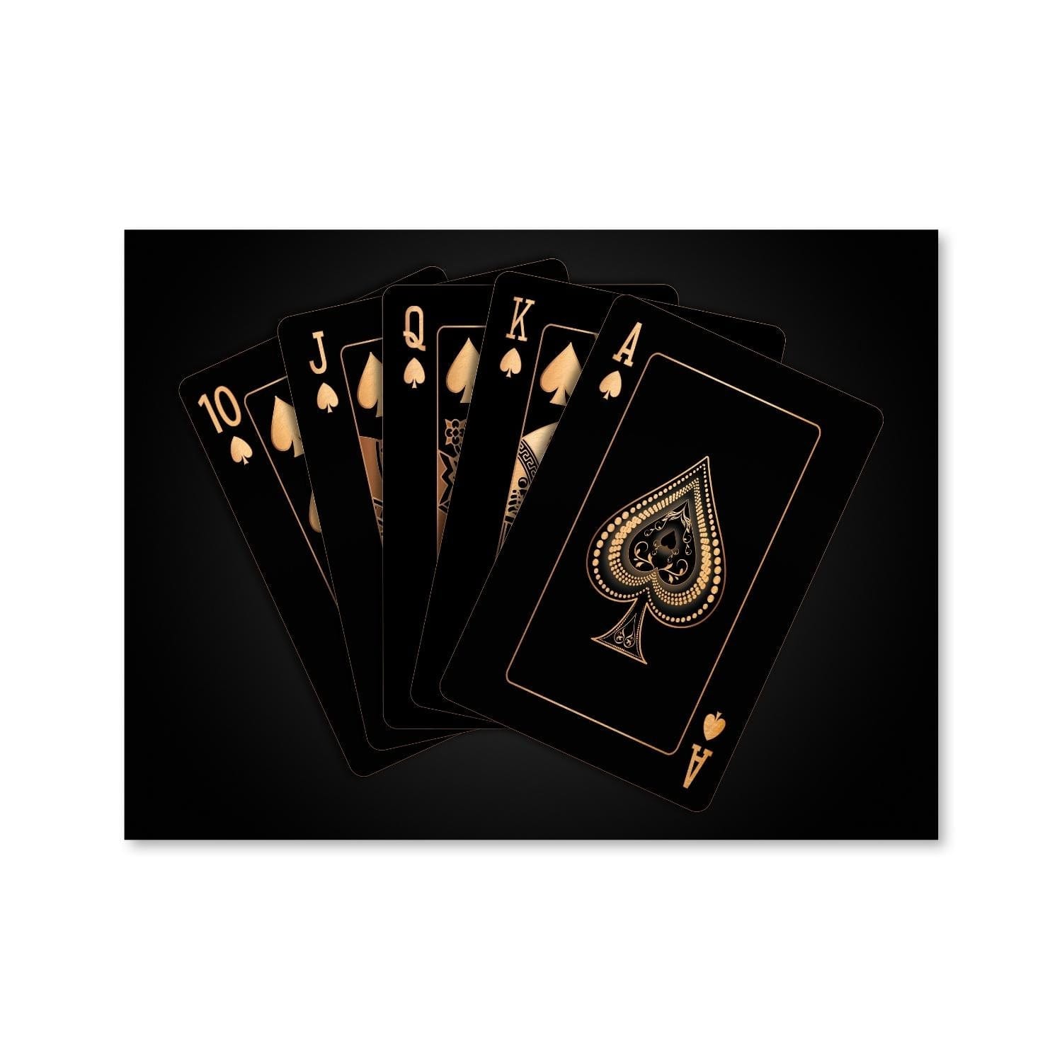 Royal Flush - Goldleinwand