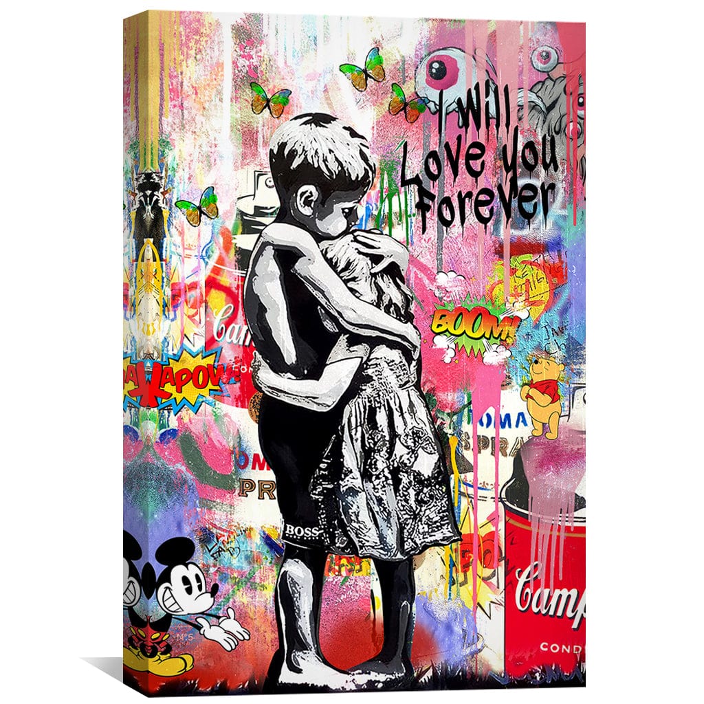 Toile d'amour éternel de Banksy