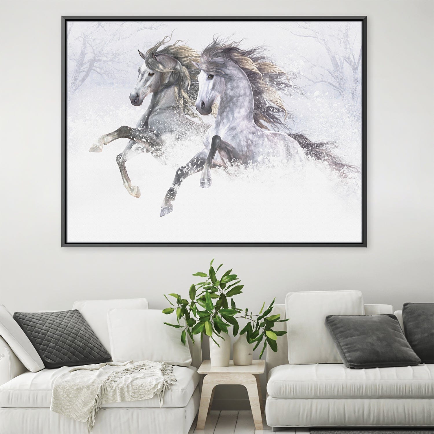 Toile Chevaux des Neiges II