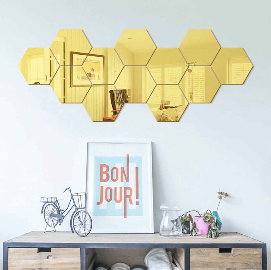 Honeycomb Reflective Wall Stickers