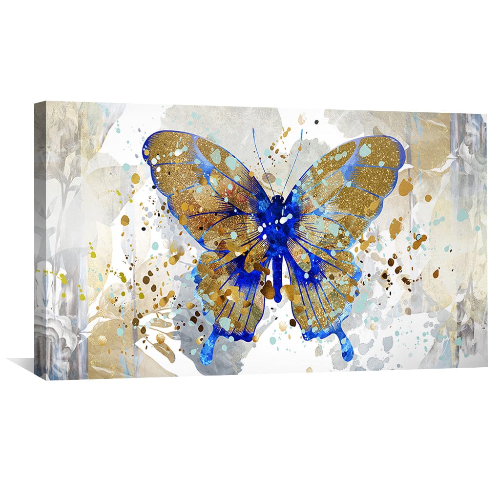Toile abstraite papillon