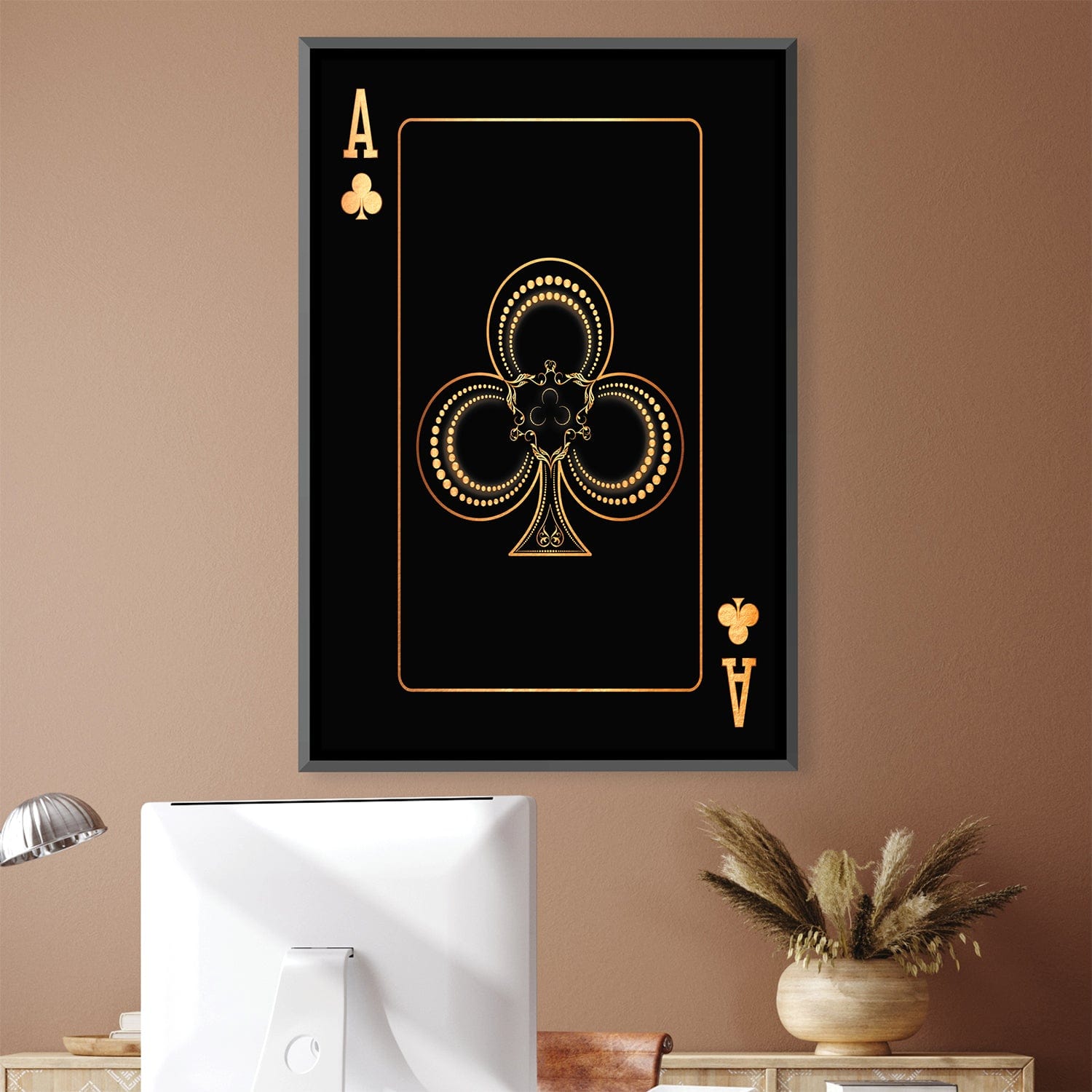 Kreuz-Ass-Leinwand – Gold-Leinwand