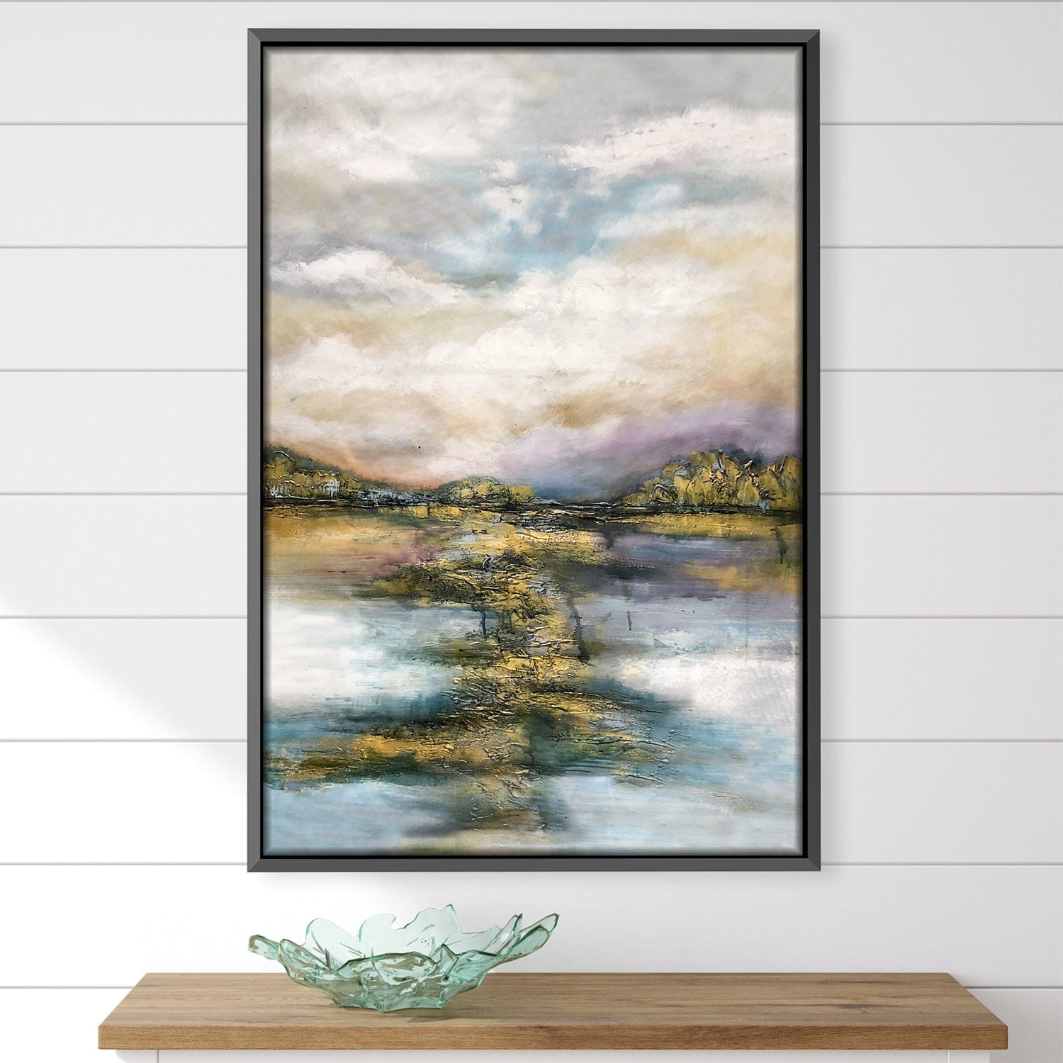 Peinture à l’huile de chemins fluviaux