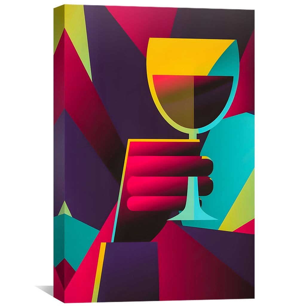 Toile de nuit de vin de forme abstraite