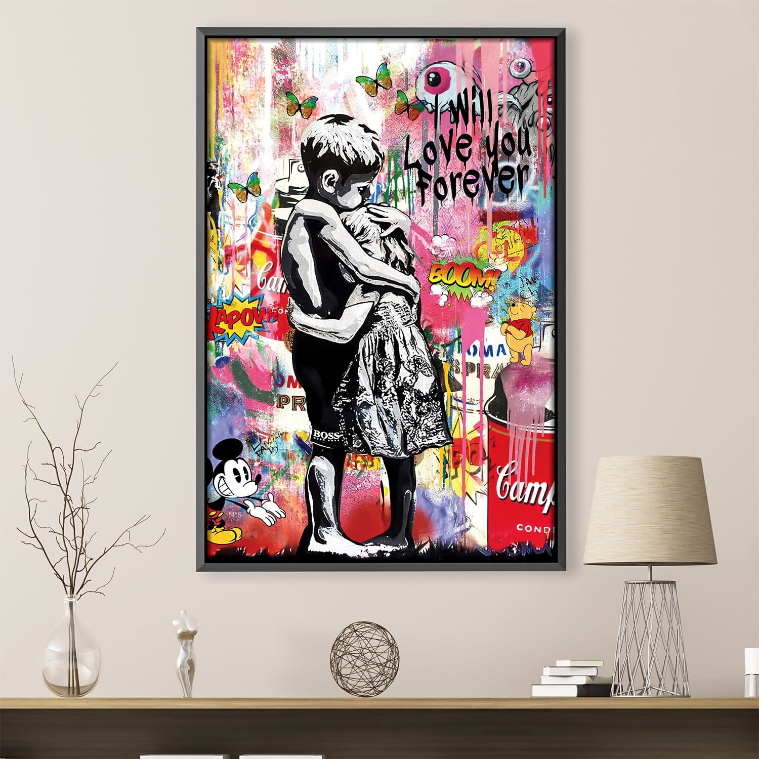 Toile d'amour éternel de Banksy
