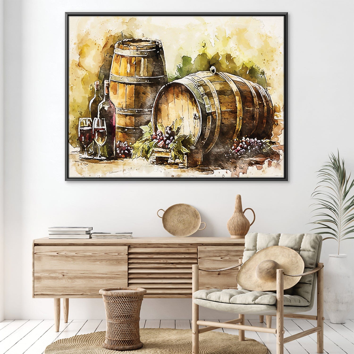 Toile de vin rustique