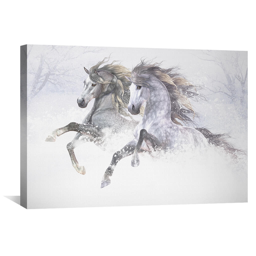 Toile Chevaux des Neiges II