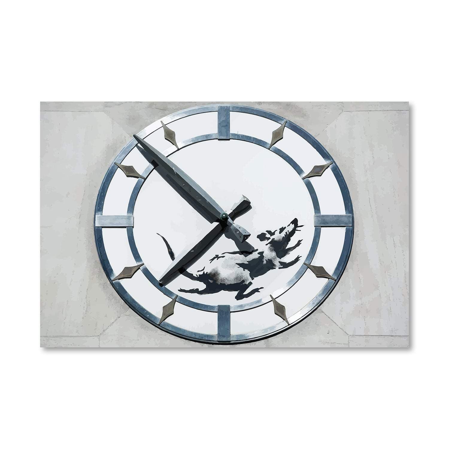 Banksy New York Horloge Rat Toile