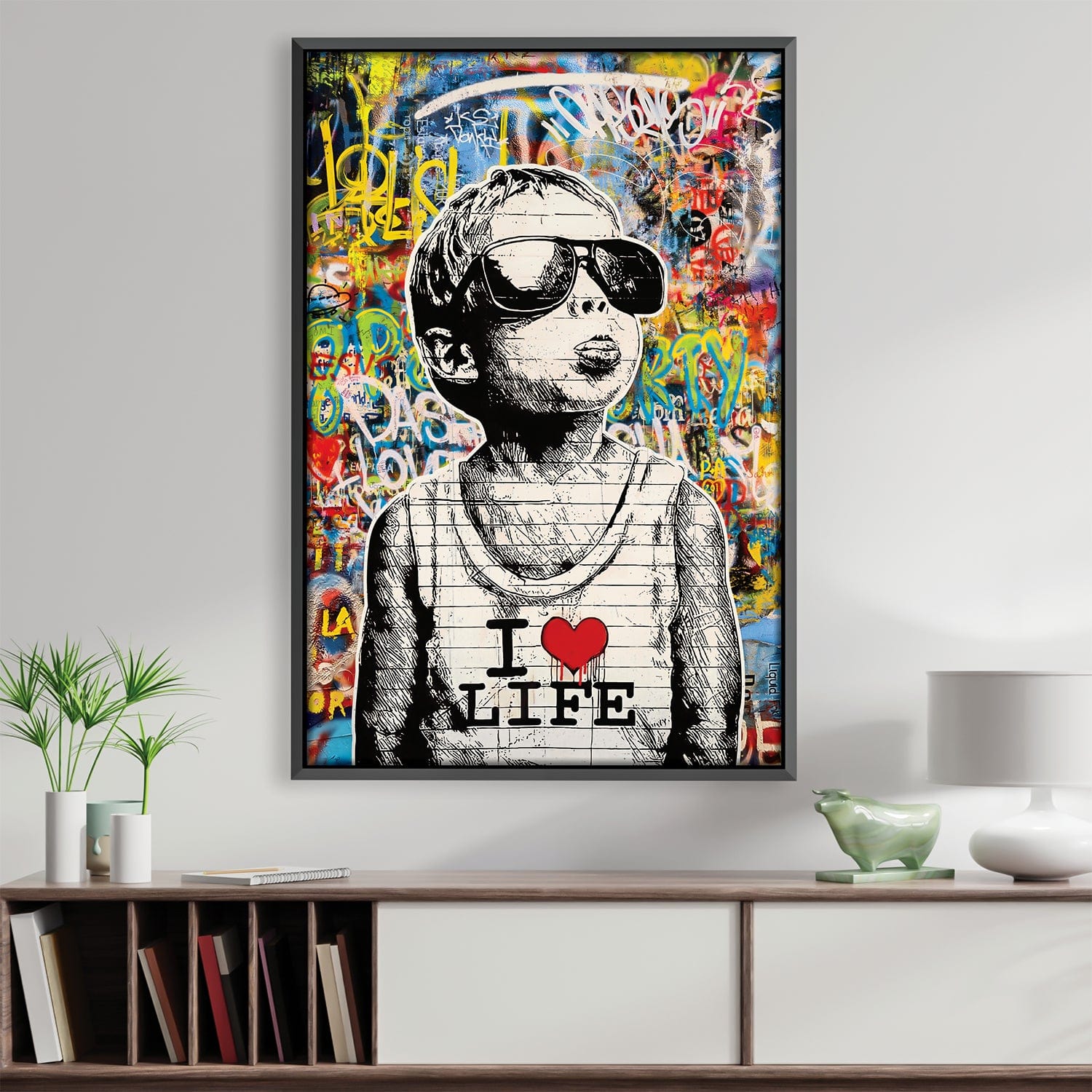 Banksy Child Loves Life Toile