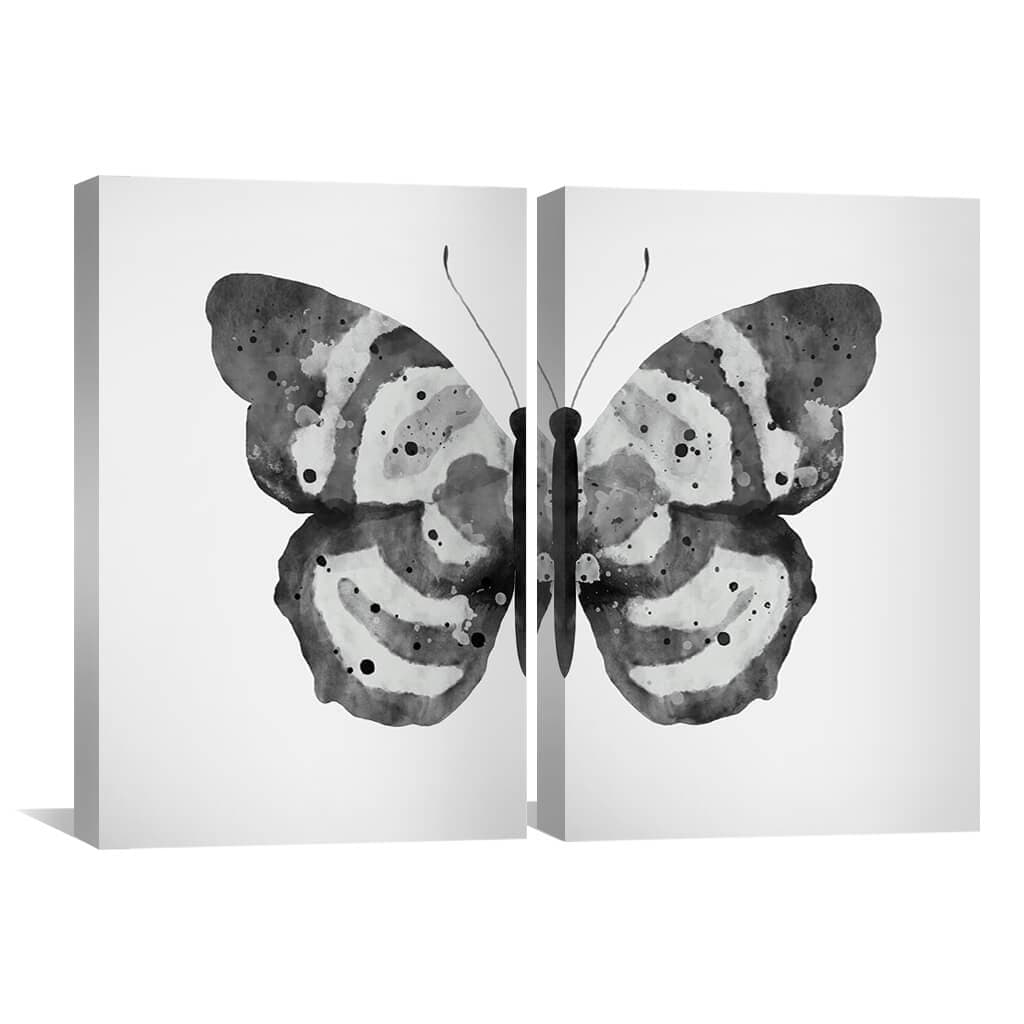 Toile Papillon Nuances Noir