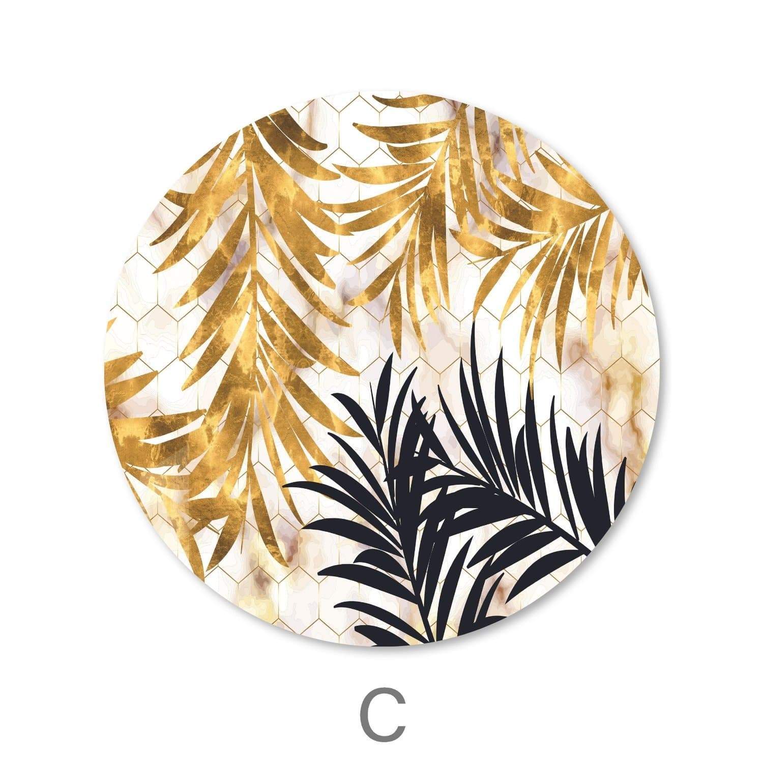 Toile Feuille d'Or - Cercle