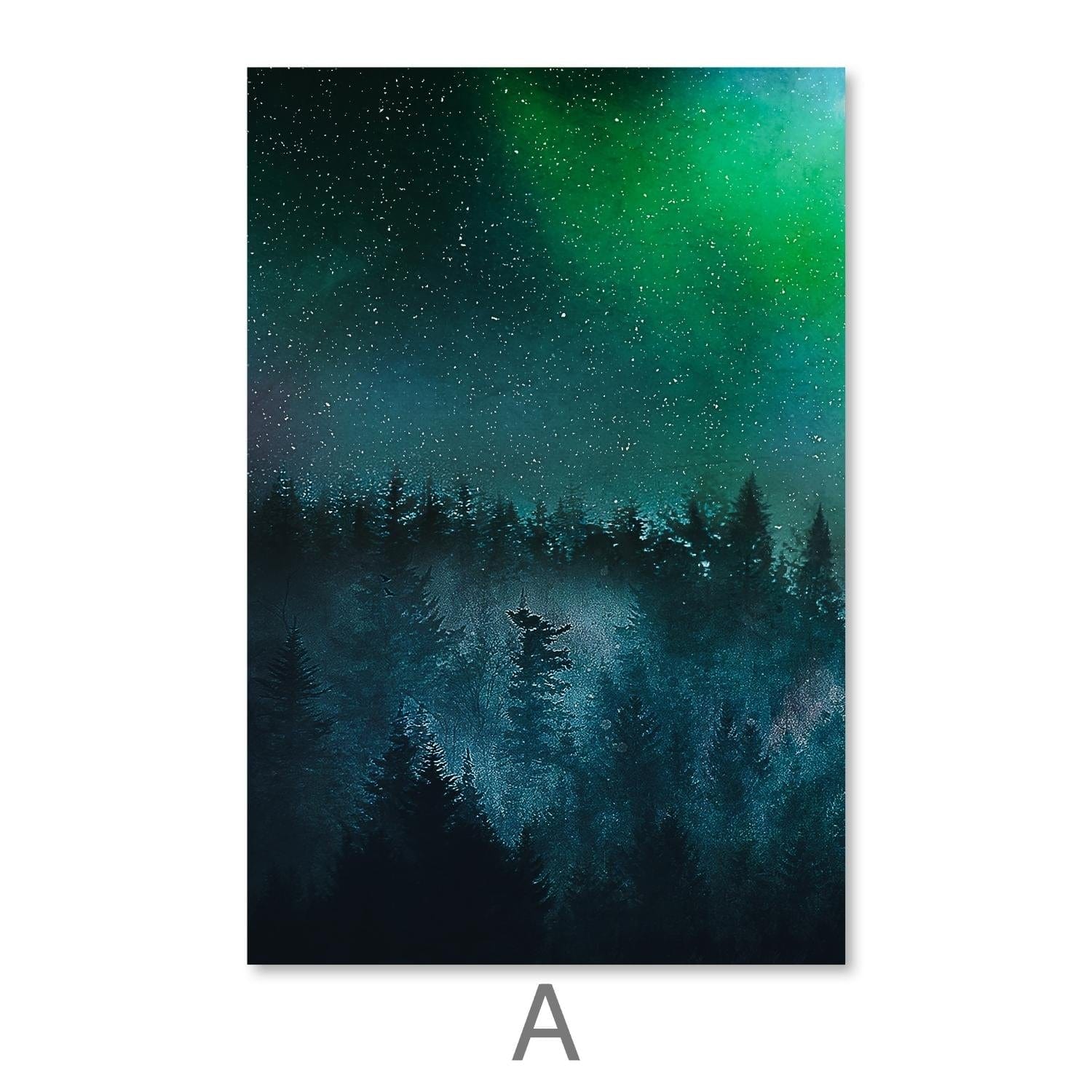 Toile Forêt Ciel Étoilé