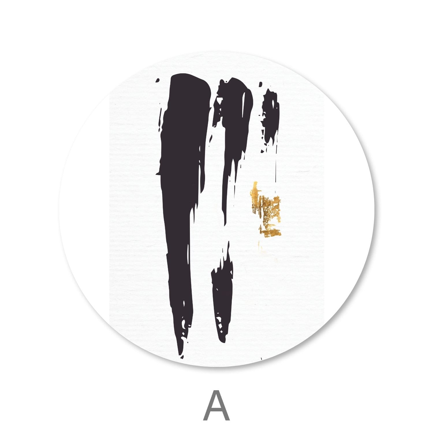 Toile de travail au pinceau noir - Cercle