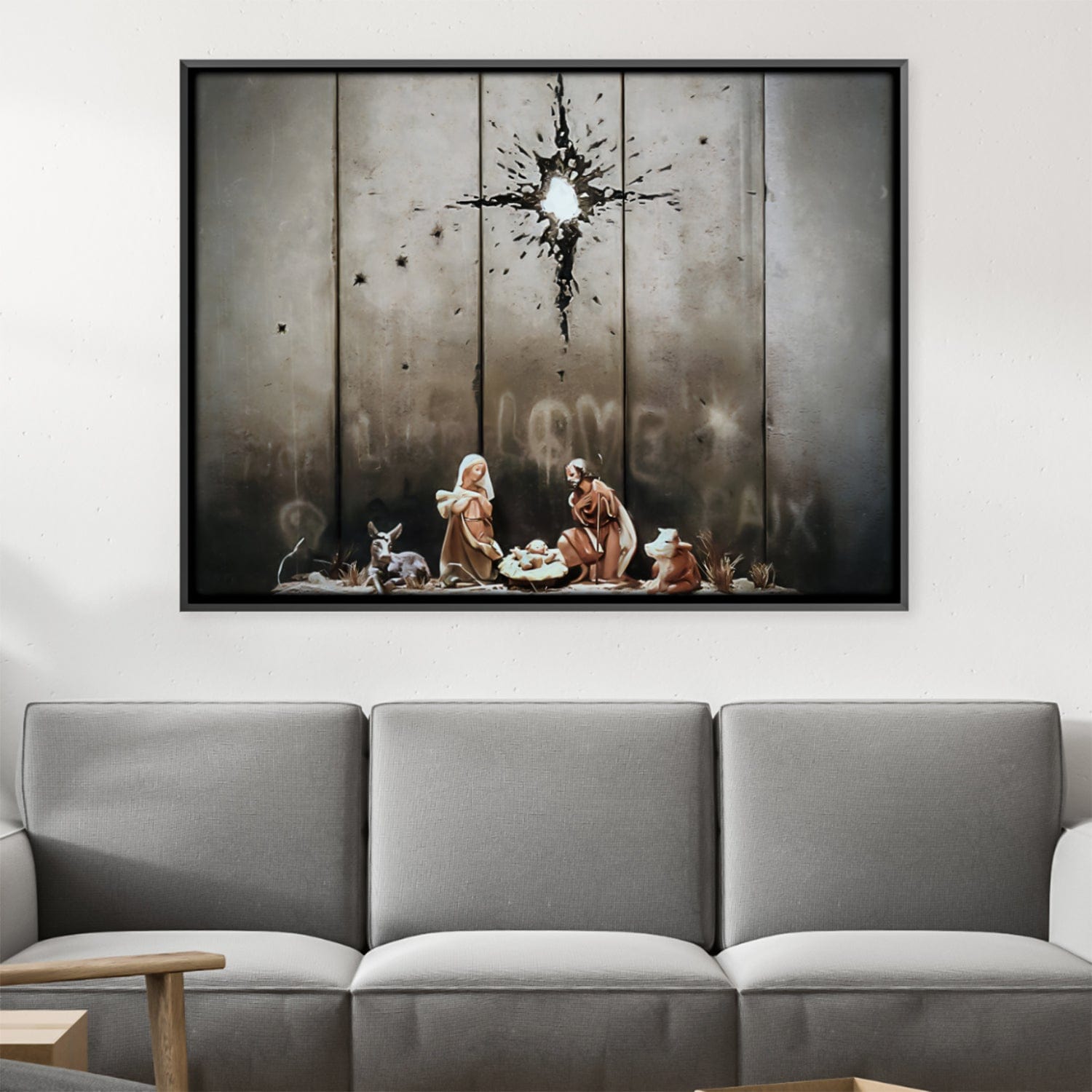Toile Banksy Cicatrice de Bethléem