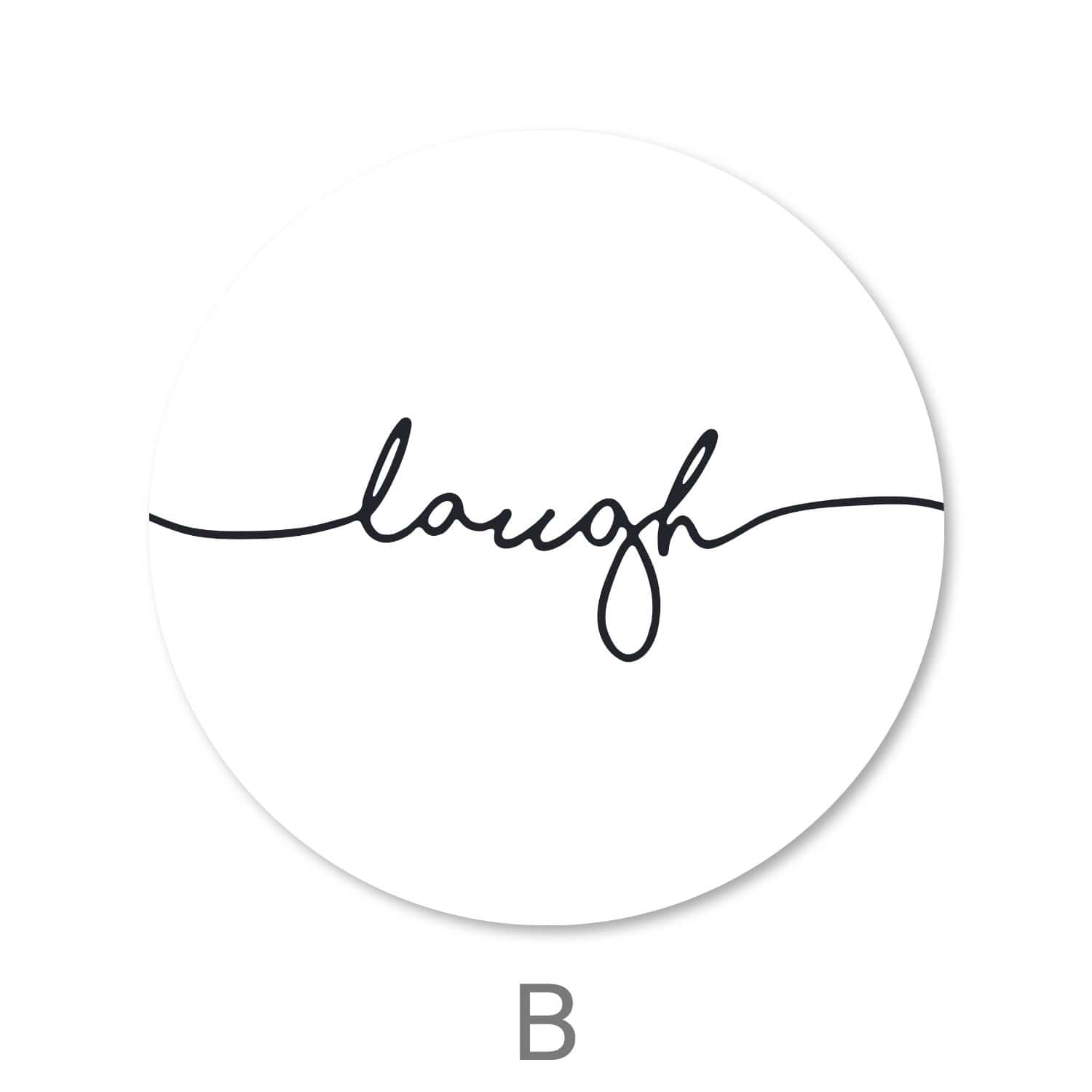 Toile Live Laugh Love - Cercle