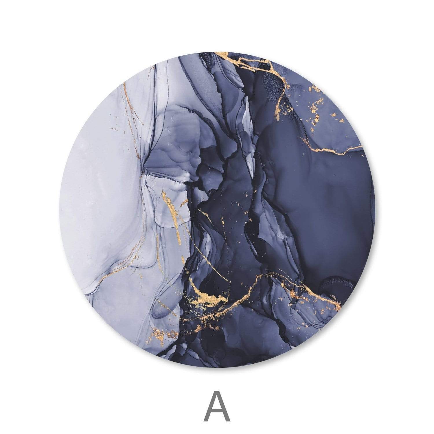 Toile Impression Bleue - Cercle
