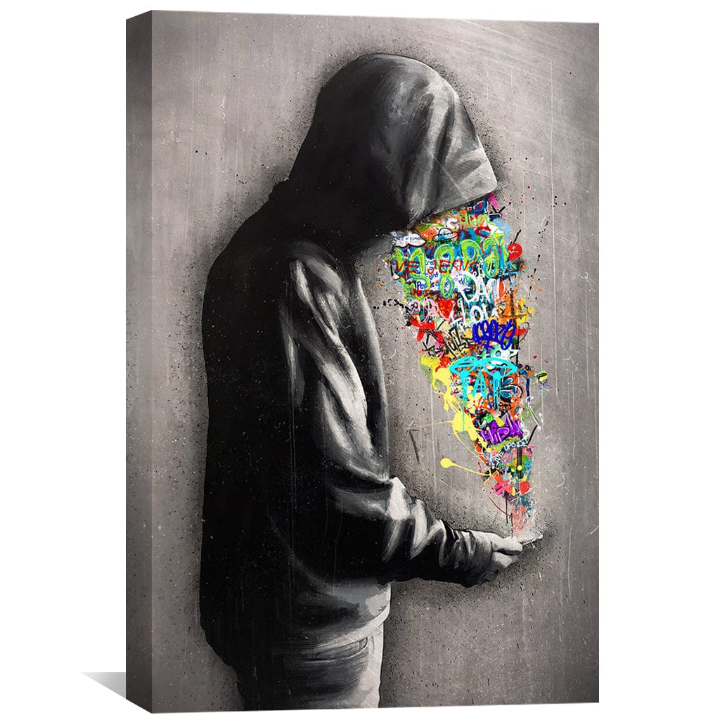 Toile Graffiti Bruit Blanc