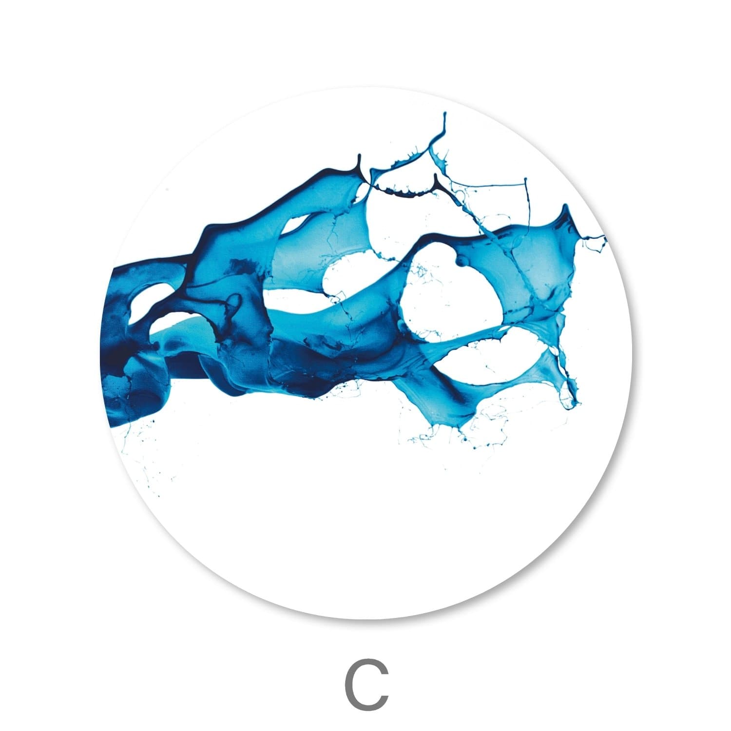 Toile Splash Cobalt - Cercle