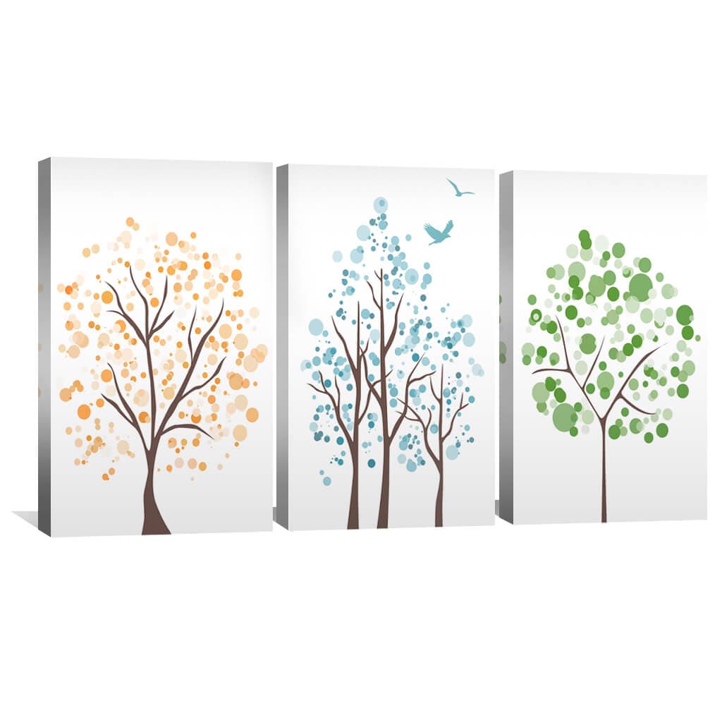 Toile Arbres à Bulles