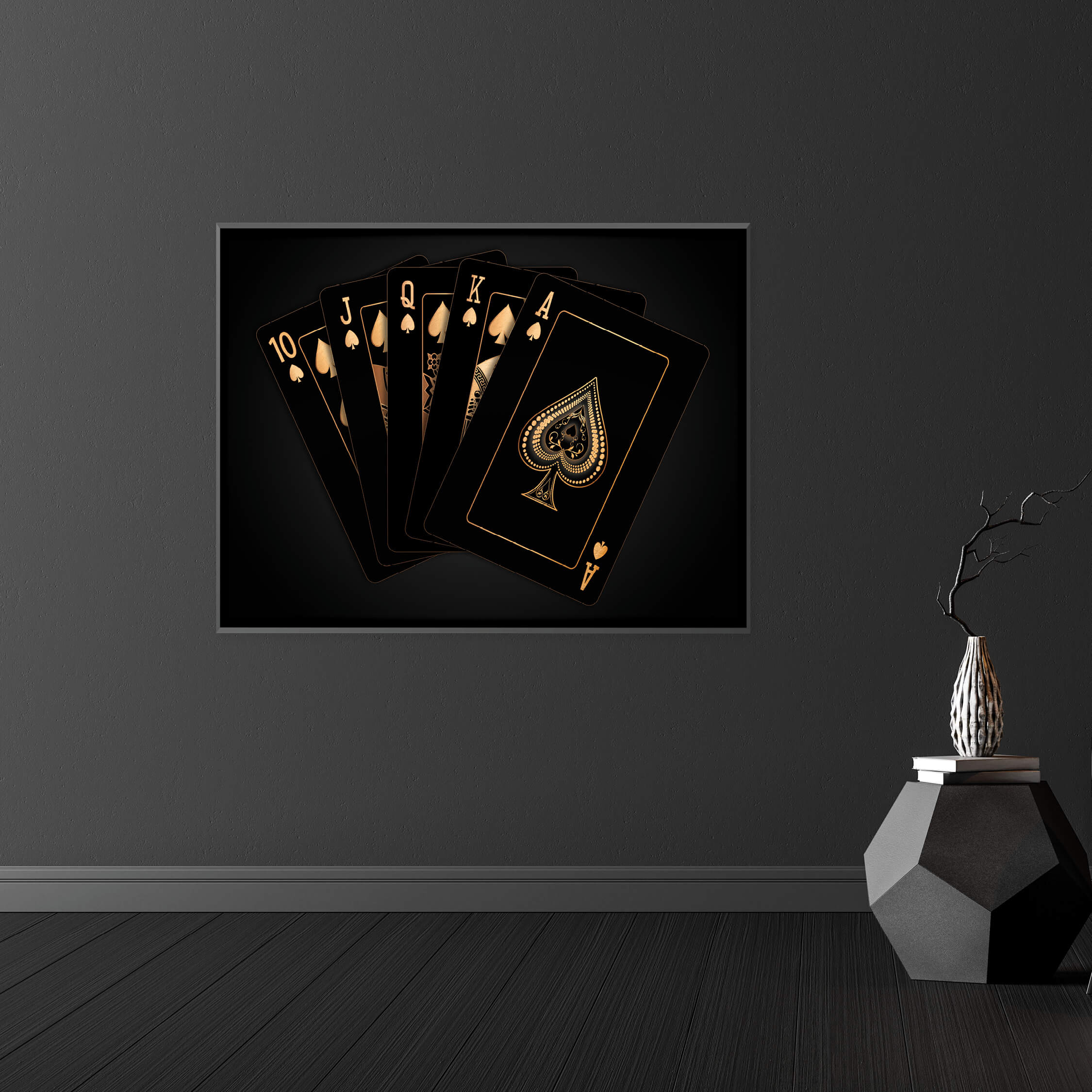 Royal Flush - Goldleinwand