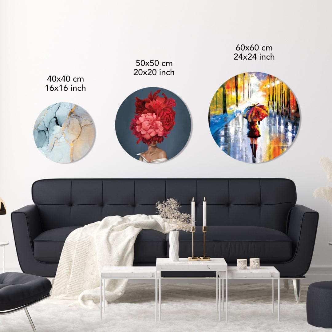 Toile Promenade pluvieuse - Cercle