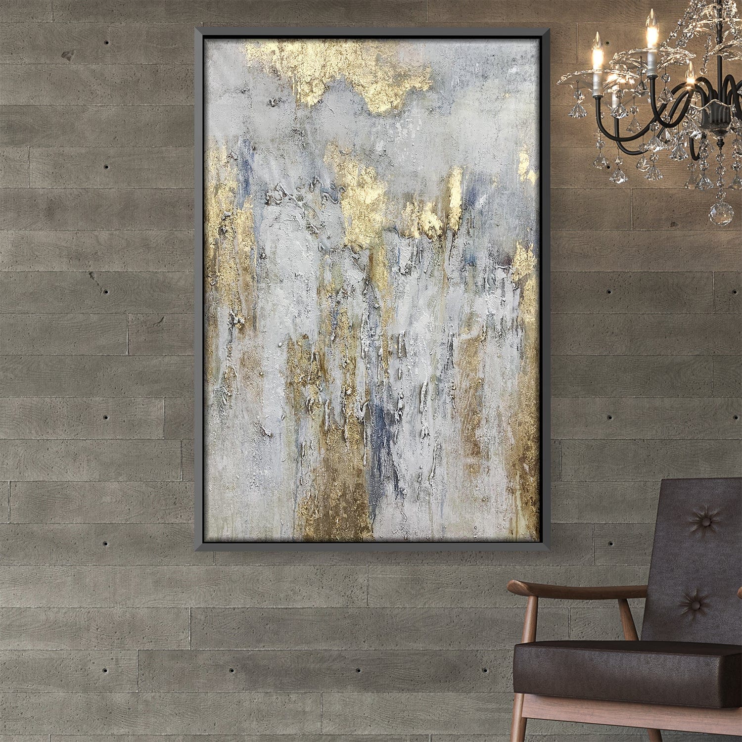 Peinture à l’huile dorée frappante