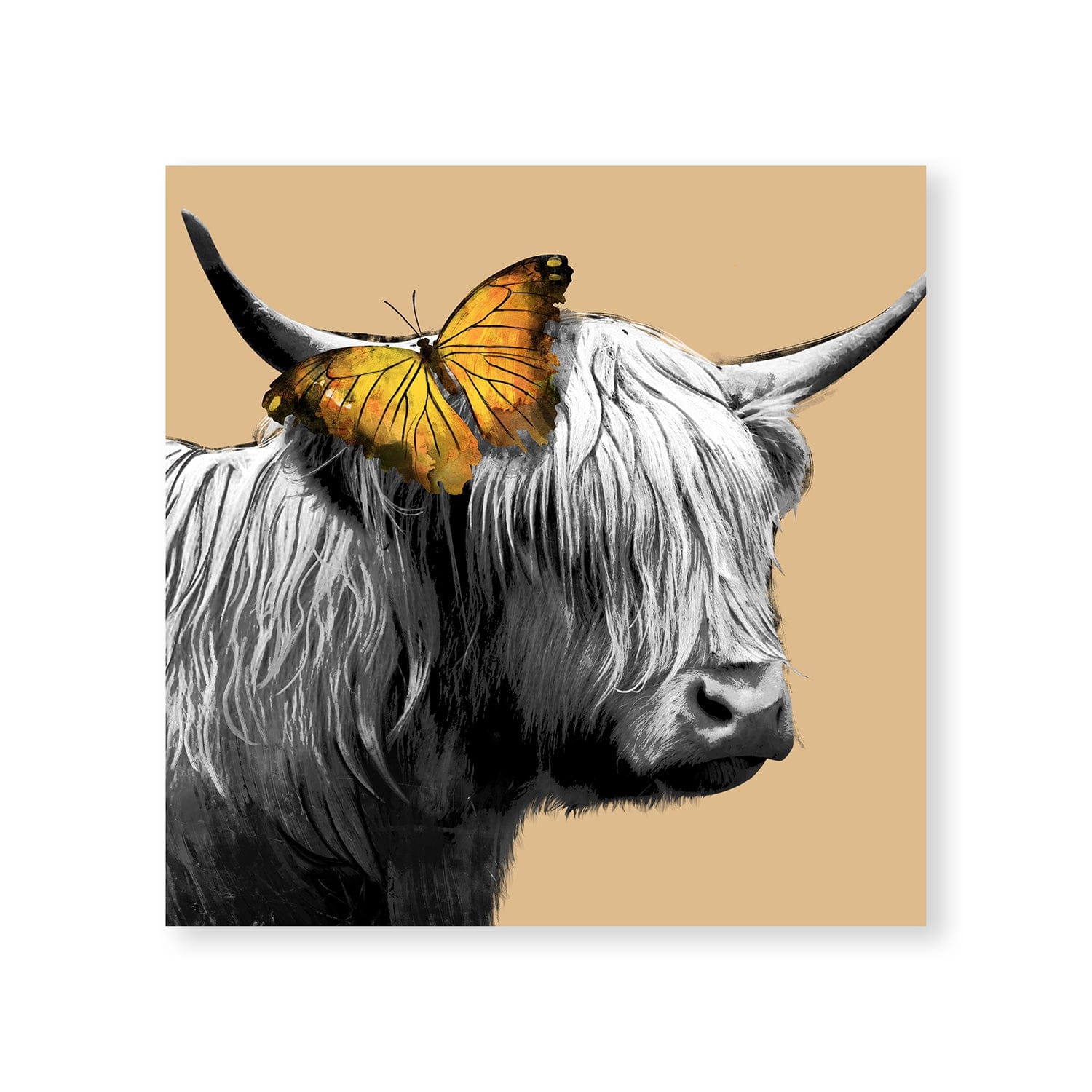 Toile Vaches et Papillons