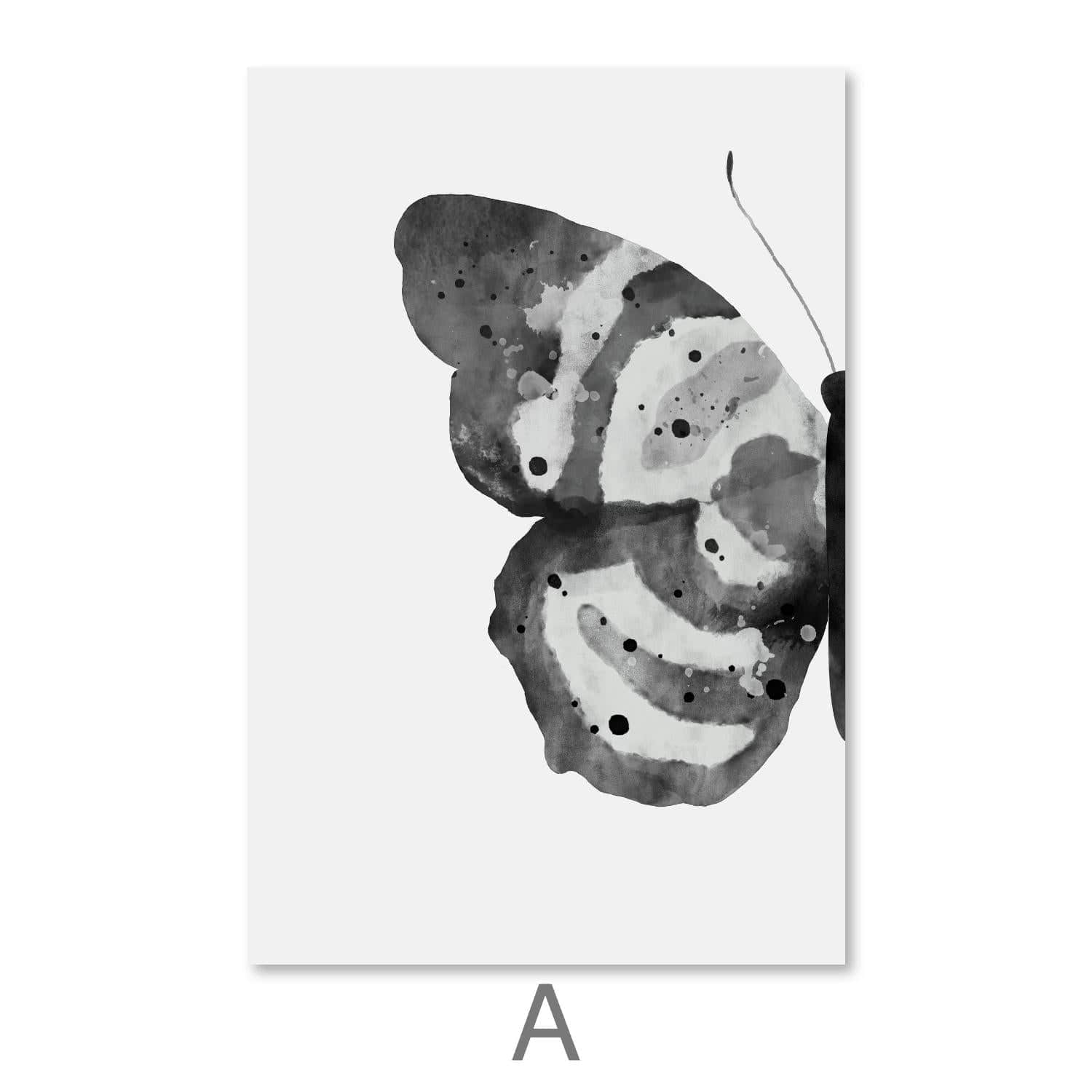Toile Papillon Nuances Noir